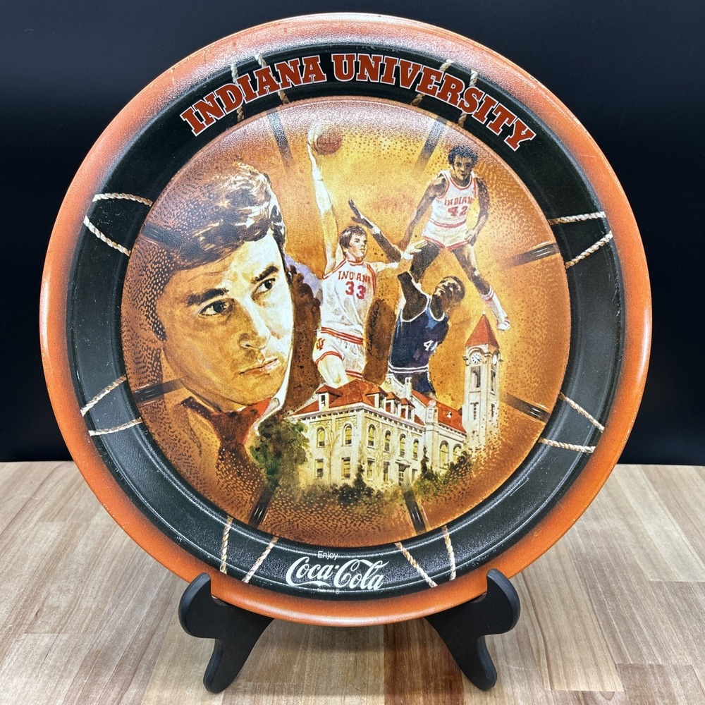 1976 Indiana University 12.25" Round Coca Cola Tray - Limited Edition
